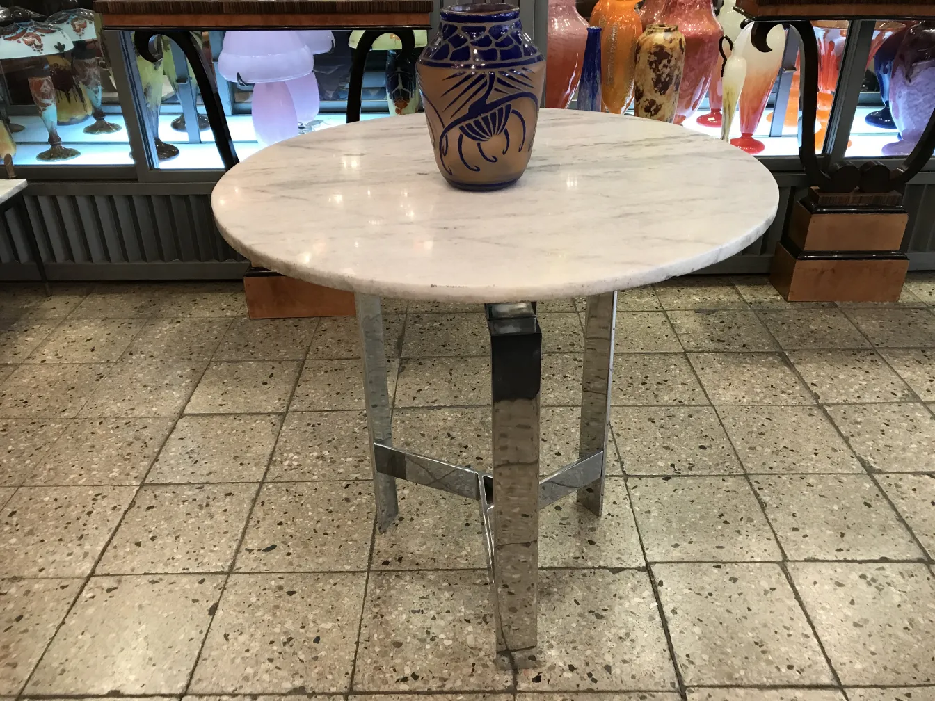 古董签名玻璃 CHARDER，带装饰设计