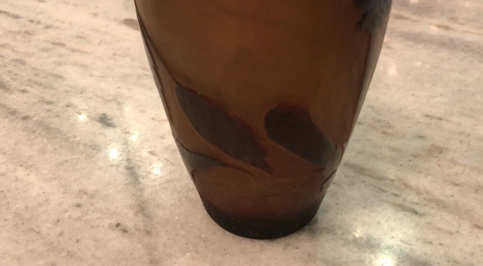 サイン入りグラスd'argentalのユニークデザイン、アンティーク