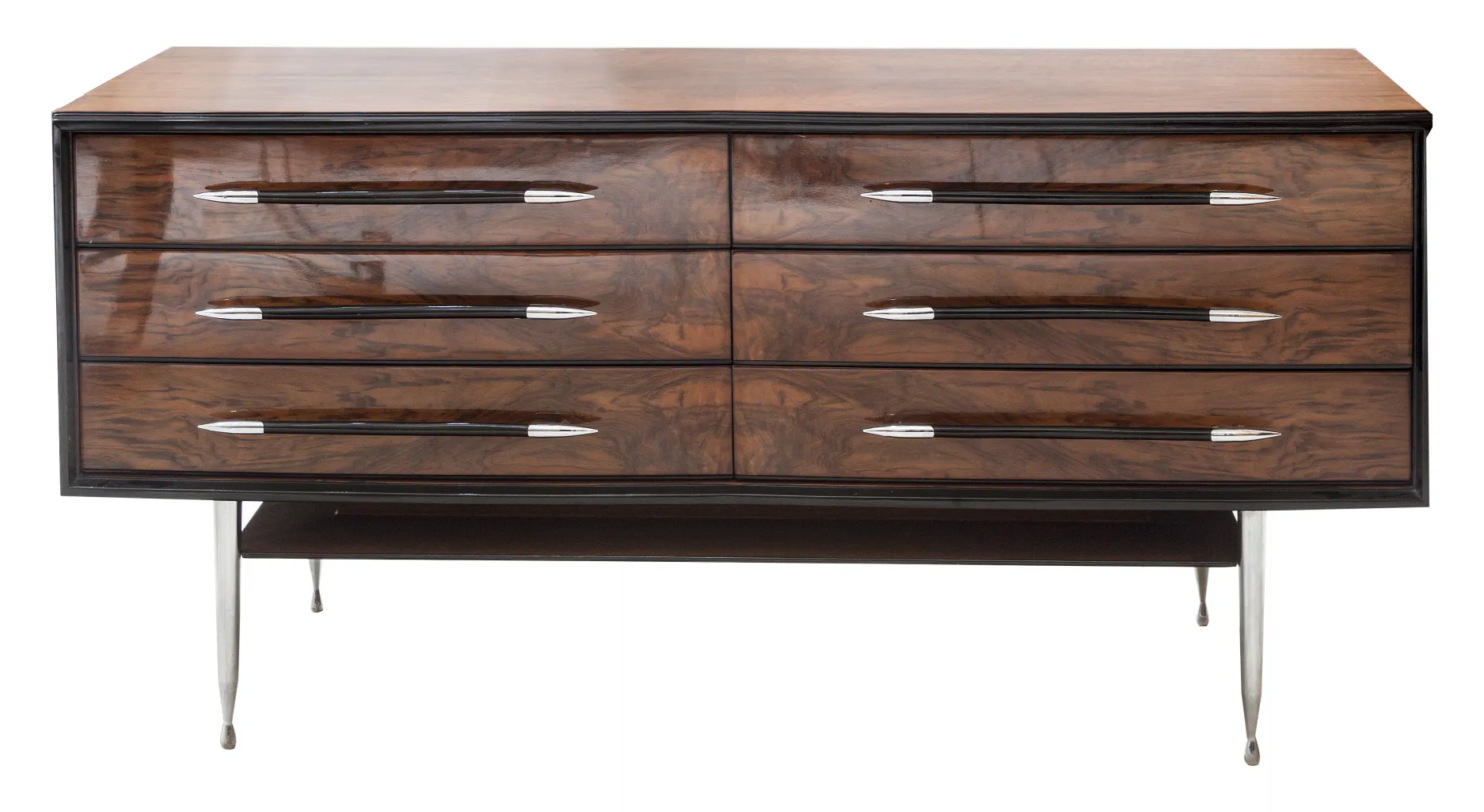 antiker nachttisch mit mehreren schubladen und elegantem design