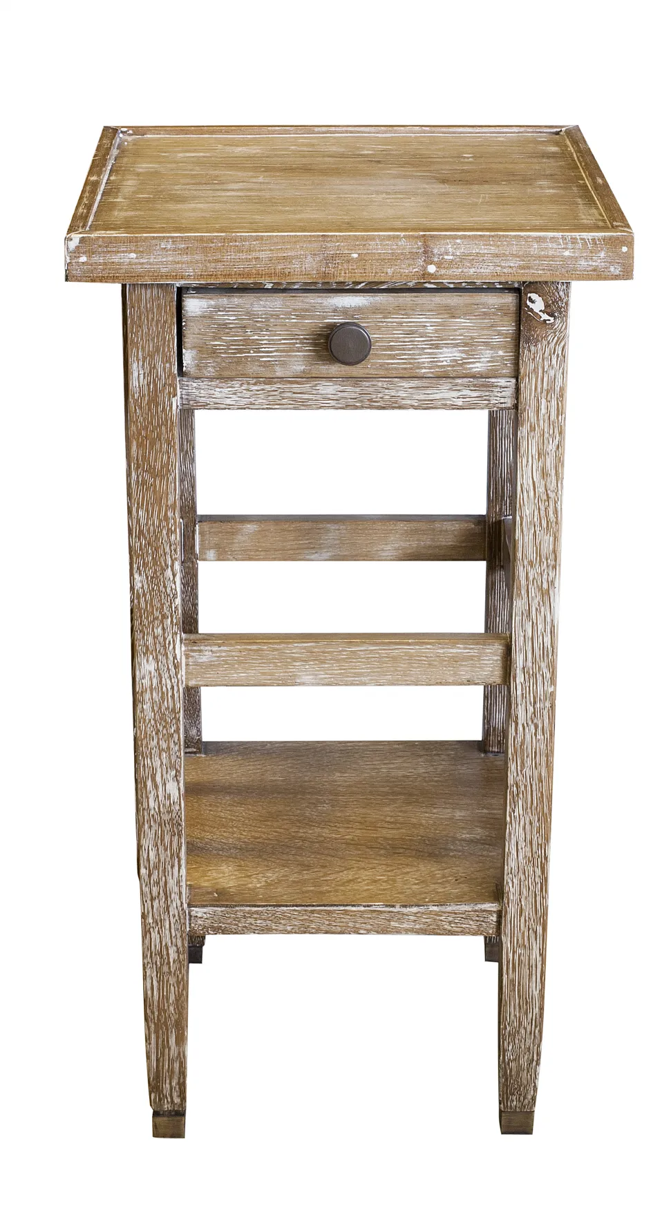 antiker kleiner Tisch mit einfachem und elegantem Design, neutraler Hintergrund