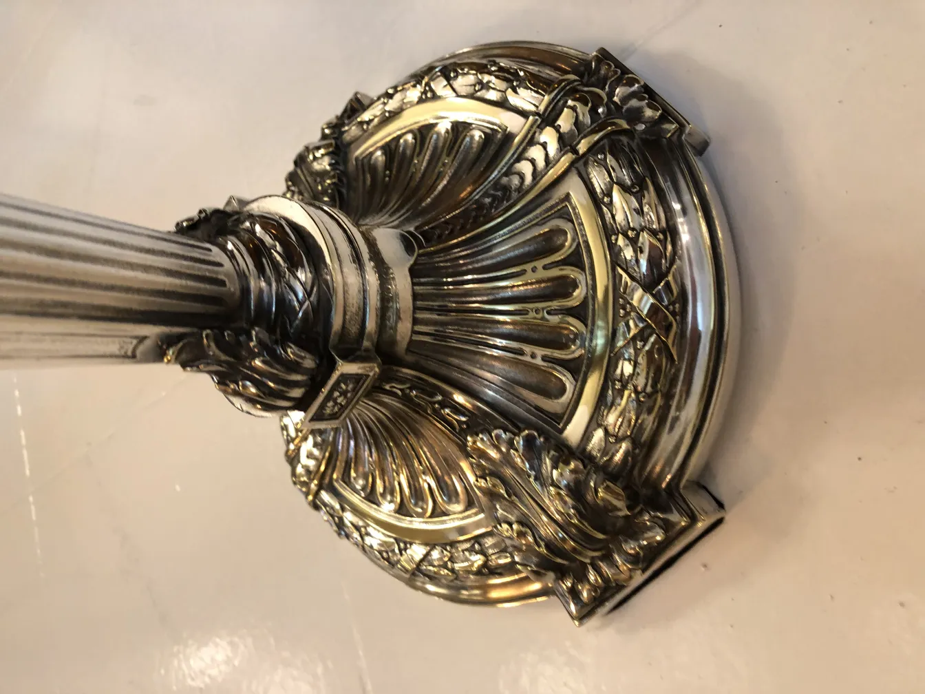 Antique candlesticks with ornate details