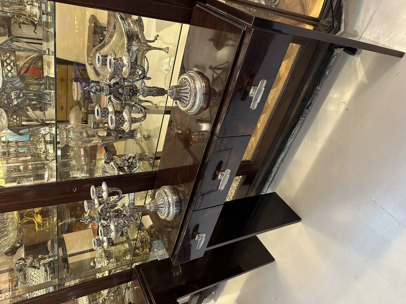 2 portacandeli antichi Art Nouveau con dettagli eleganti