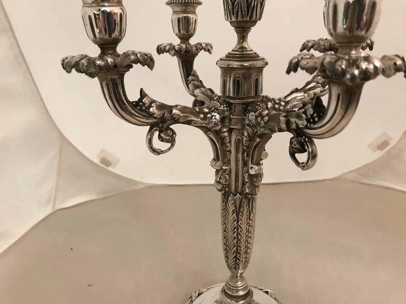 Antique candelabras art nouveau with intricate details and elegant shape