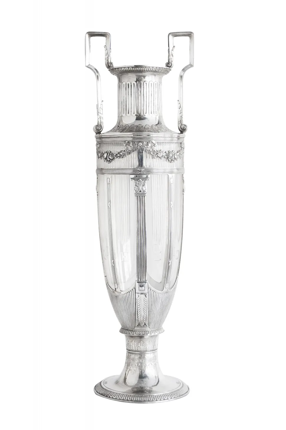 Elegantes Paar antiker Vasen im Jugendstil-Design