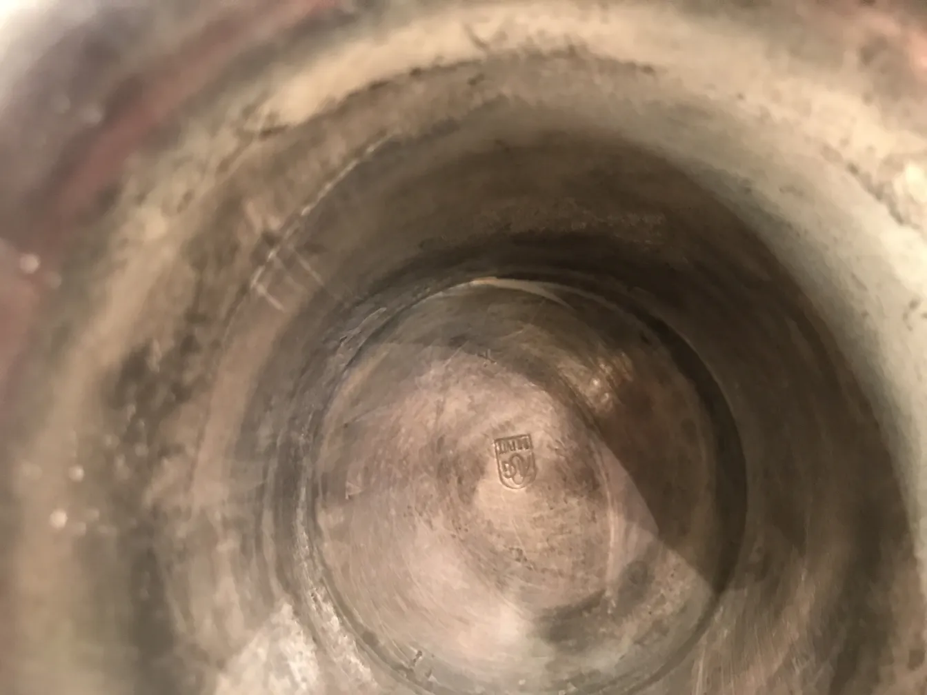 Interior de 2 floreros antigüedades art nouveau