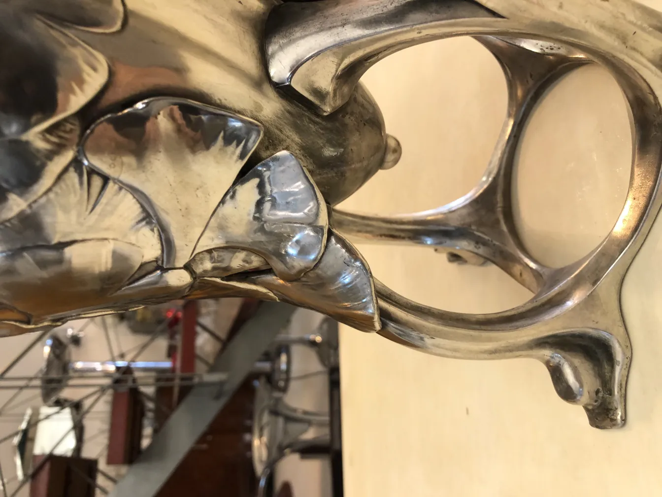 antique vase with elegant art nouveau design details