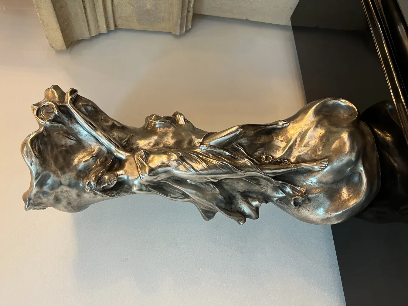 antique vase with organic and elegant shape, art nouveau details