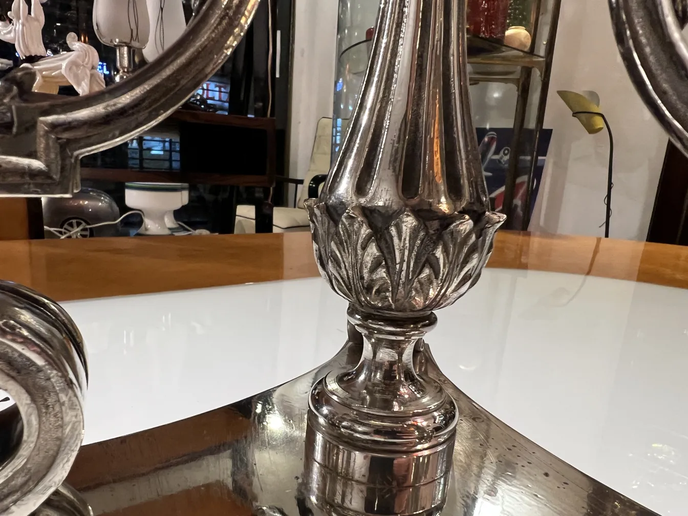 antique art nouveau vase with elegant decorative design