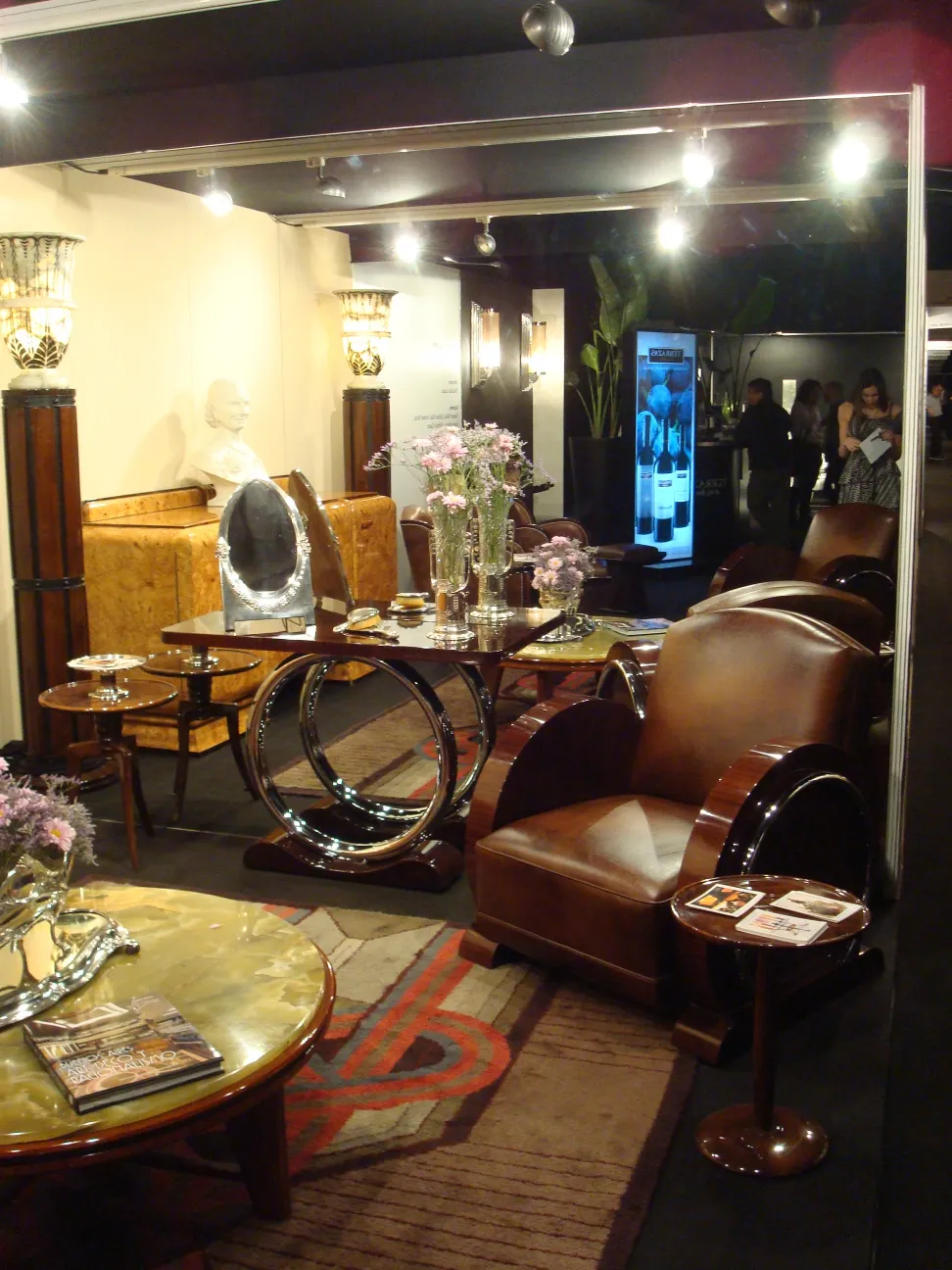 antique mirror with ornate frame in an elegant salon