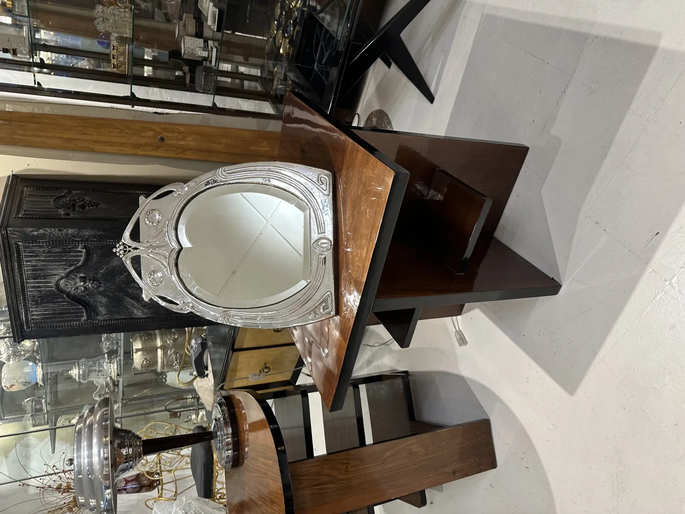 antique decorative mirror with art nouveau design