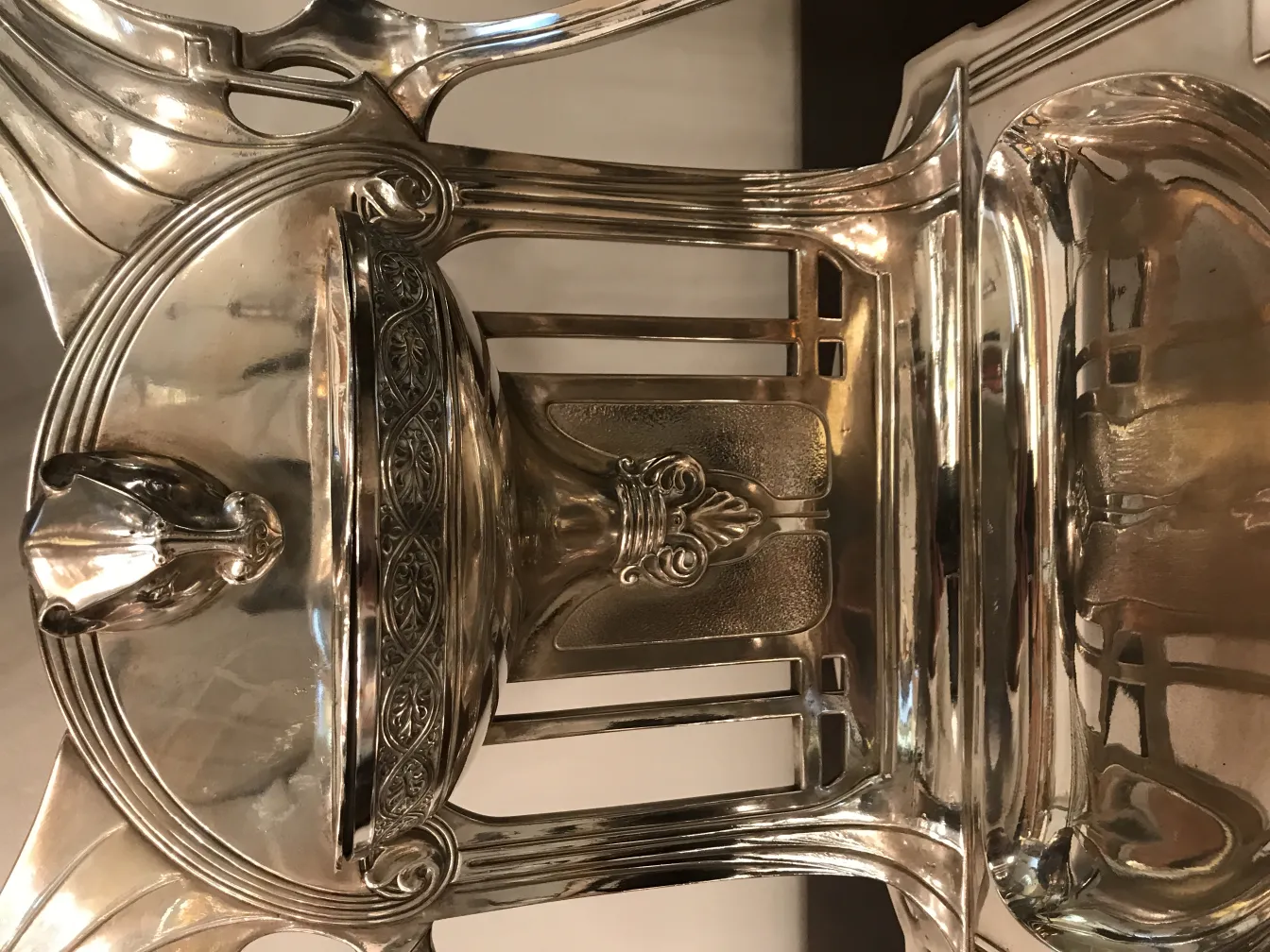 Espelho antigo art nouveau com detalhes ornamentais