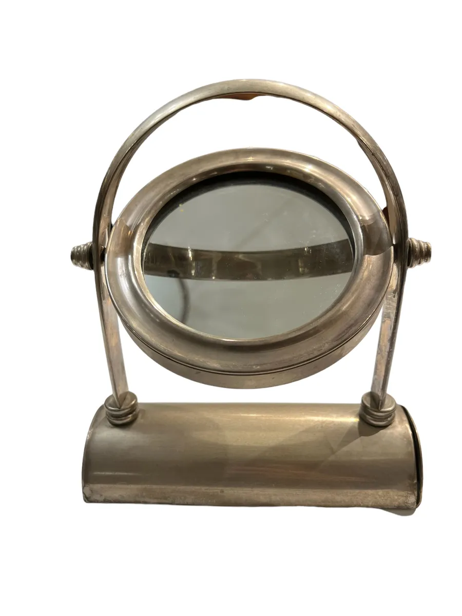 miroir antique avec design de base incurvée