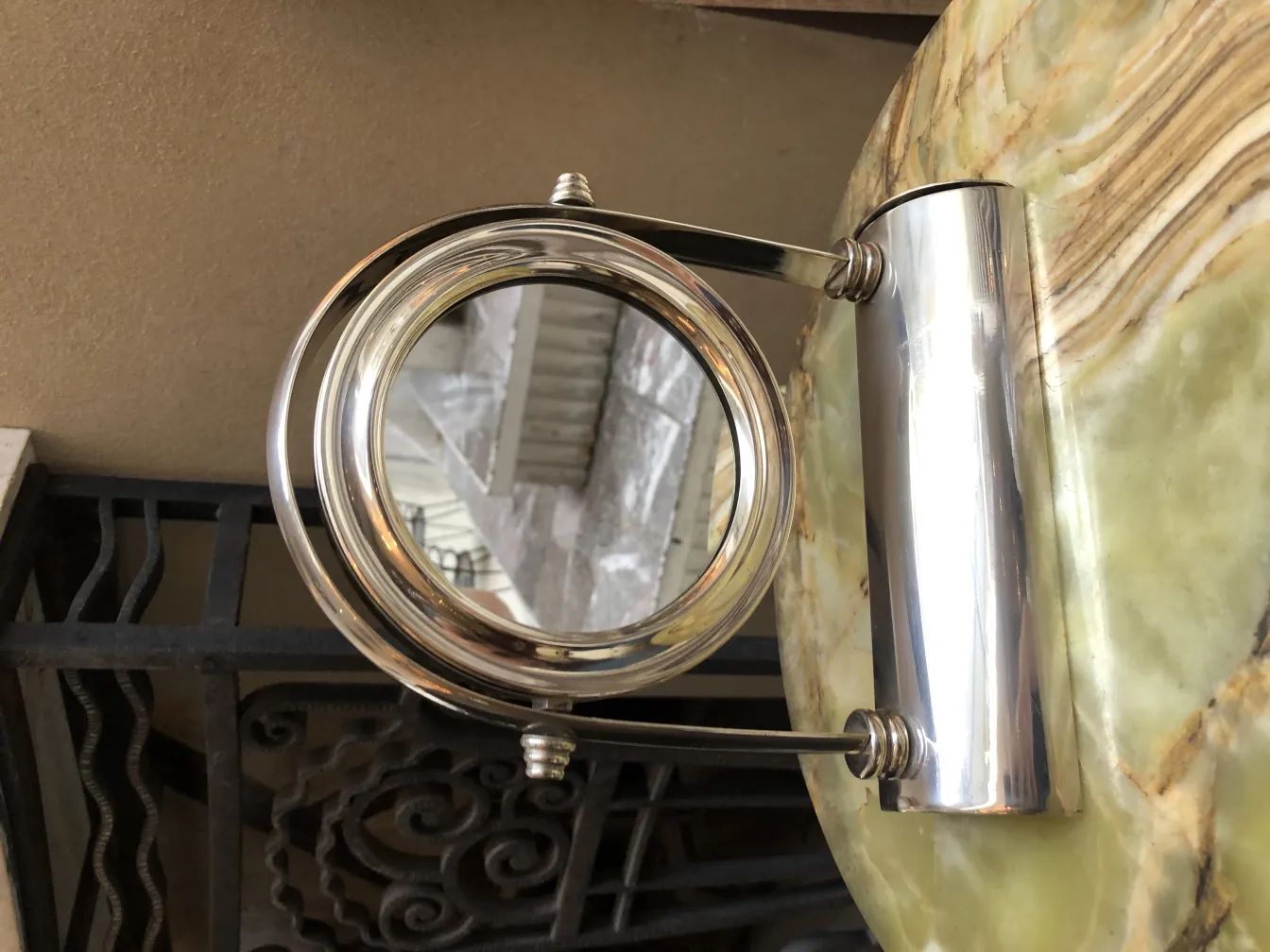 Antique mirror with Art Nouveau design in an elegant setting