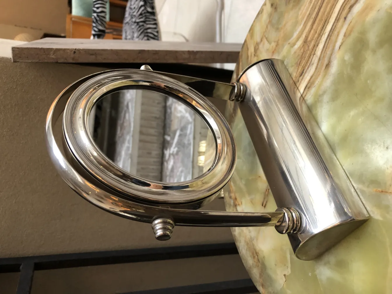 elegant antique mirror with a stylish frame