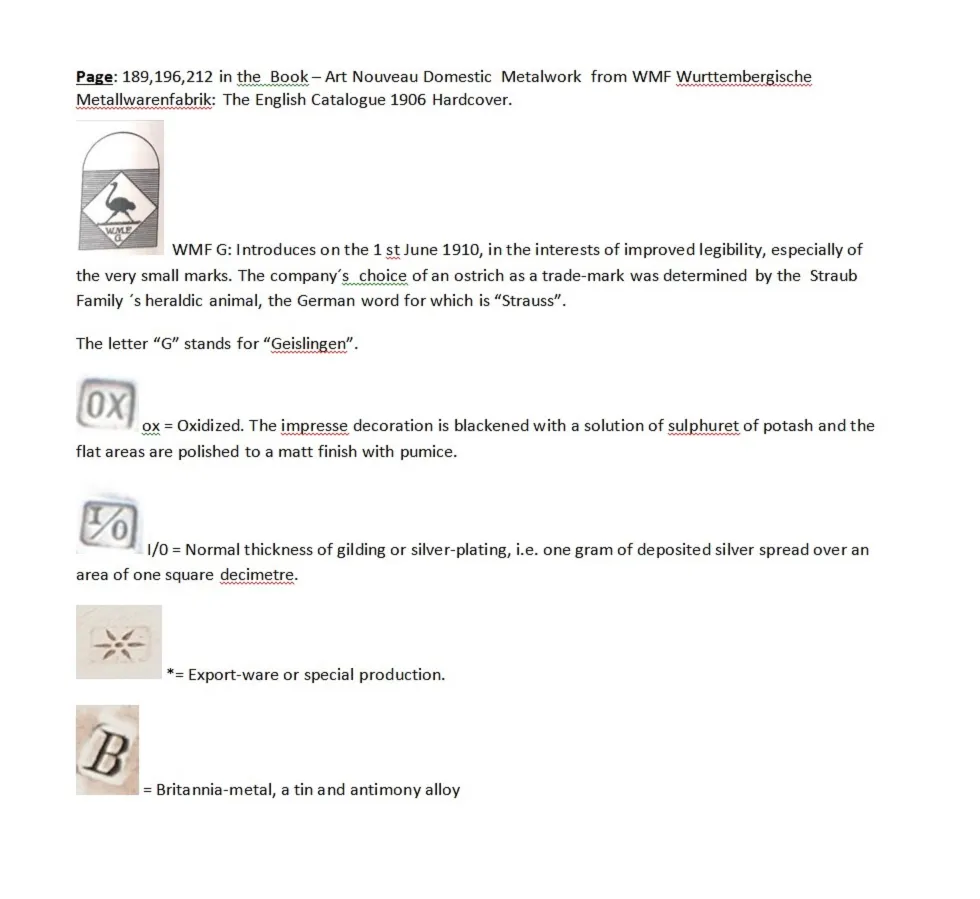 antikes Tee-Set wmff mit originaler Dekoration