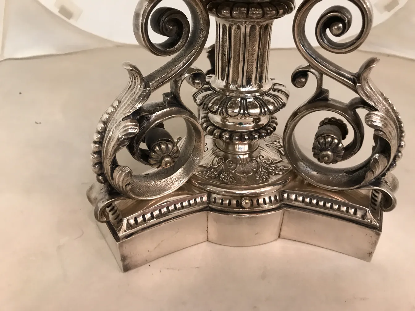 antique centerpiece Christofle with decorative details