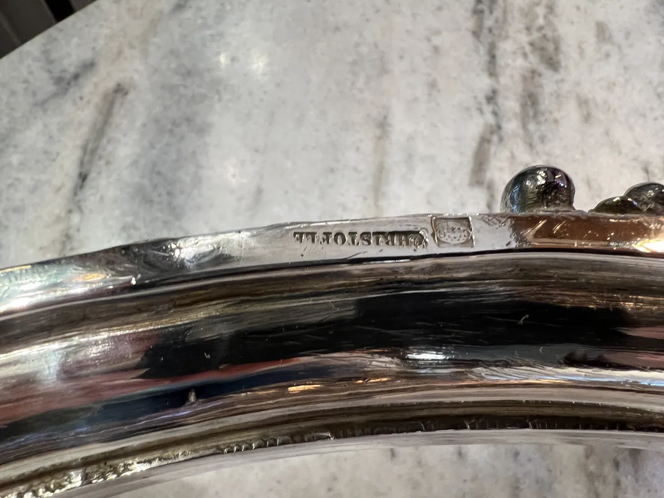 antique centerpiece Christofle featuring decorative elements