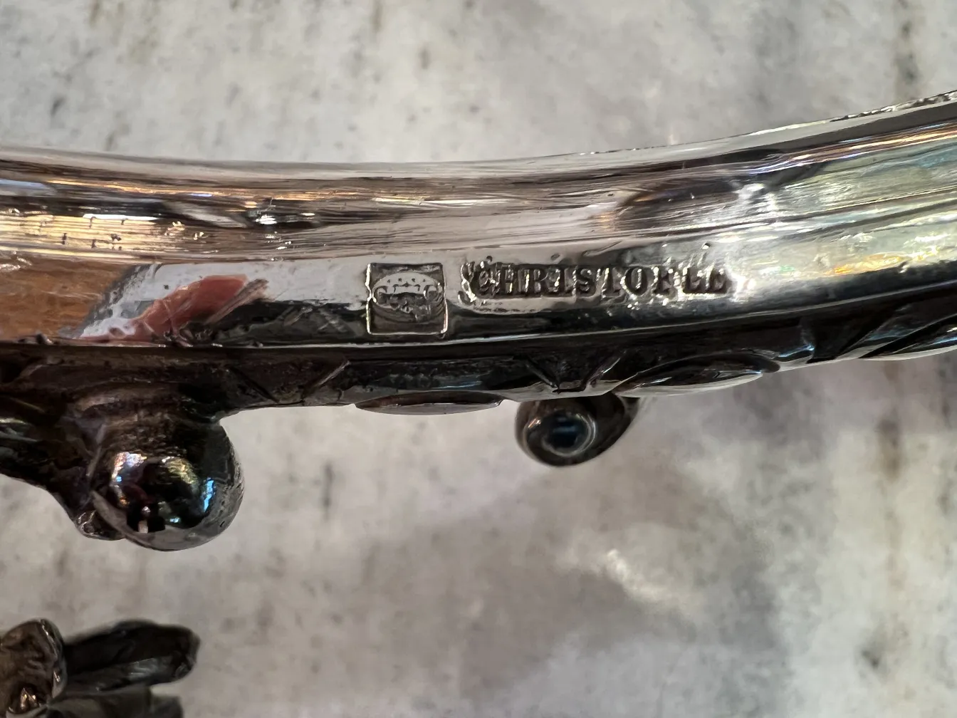 centre de table ancien Christofle avec éléments décoratifs