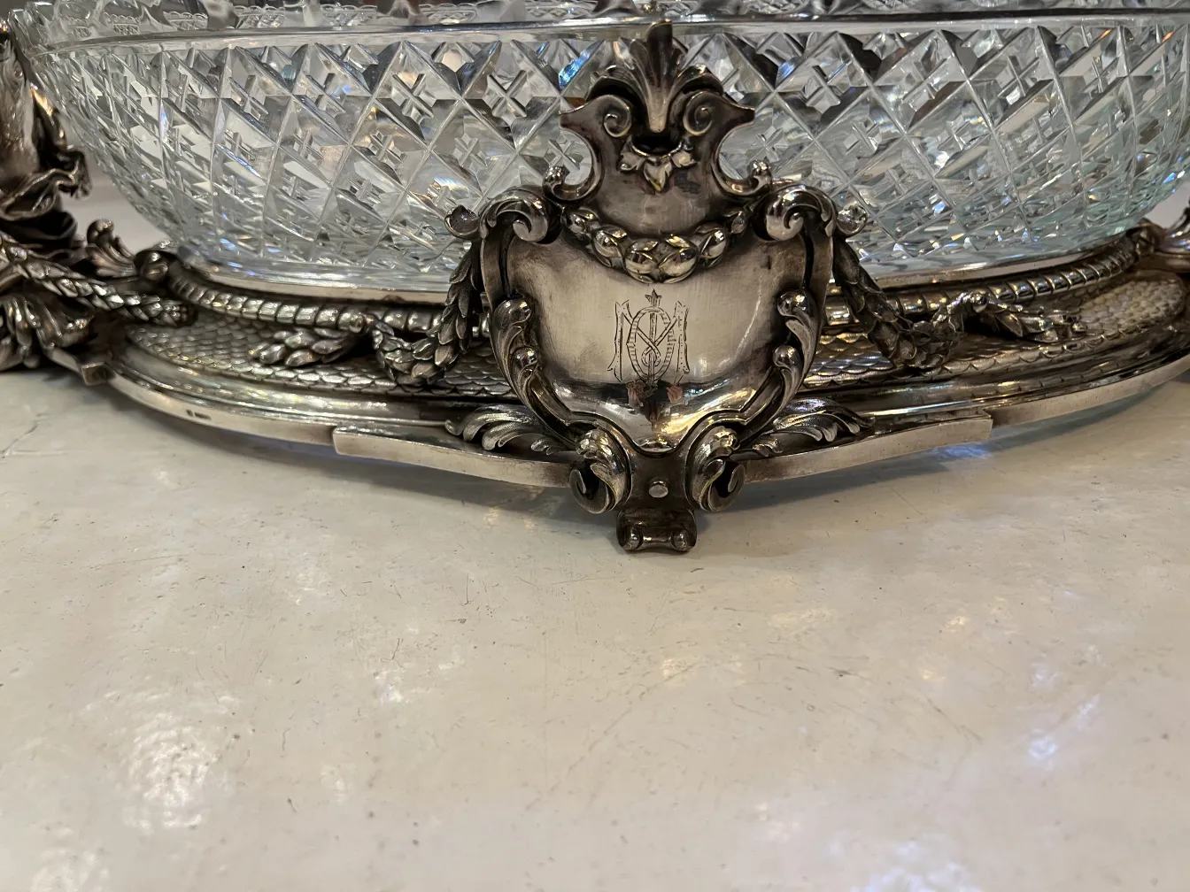 decorative centerpiece christofle with intricate ornamental details