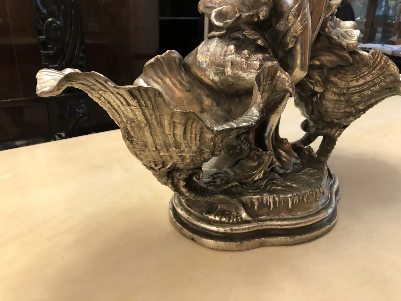 antique centerpiece with decorative details and elegant shape