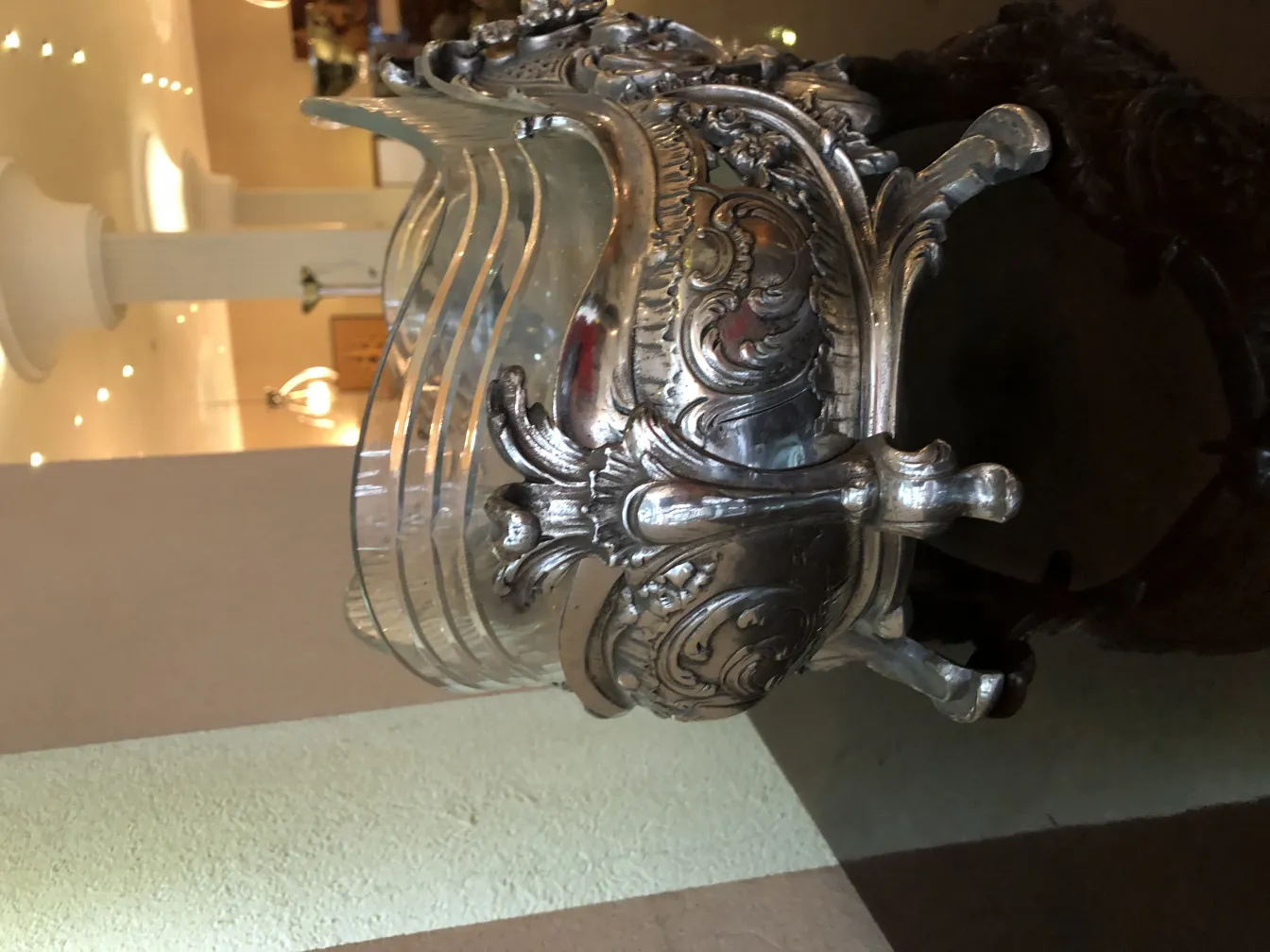 Antique WMF centerpiece with intricate design, table decor