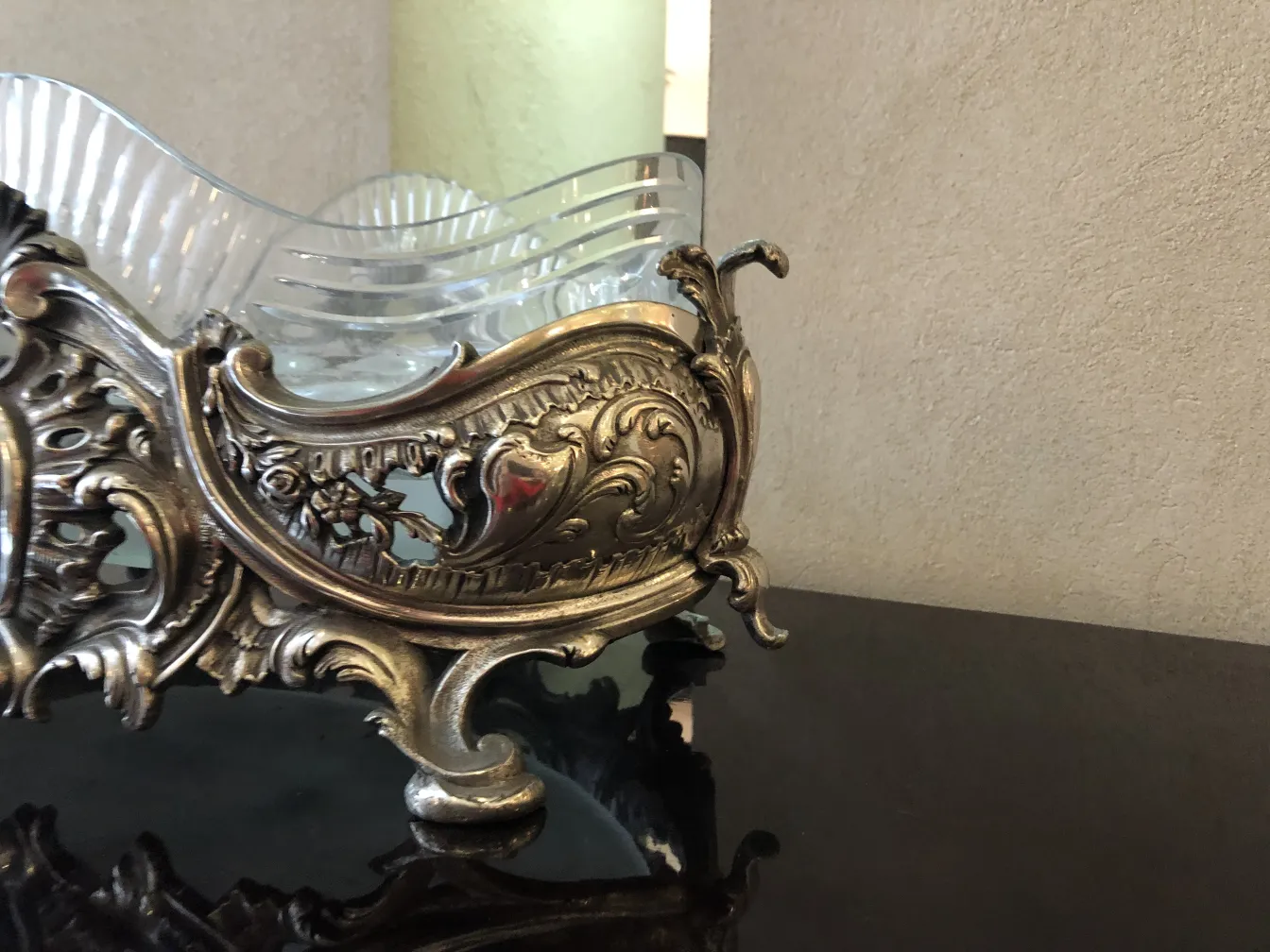 antique centerpiece wmfi with intricate details in a classic setting