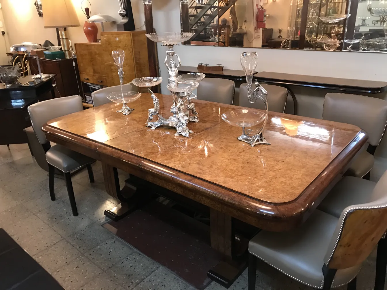 antique WMF centerpiece decorating an elegant table