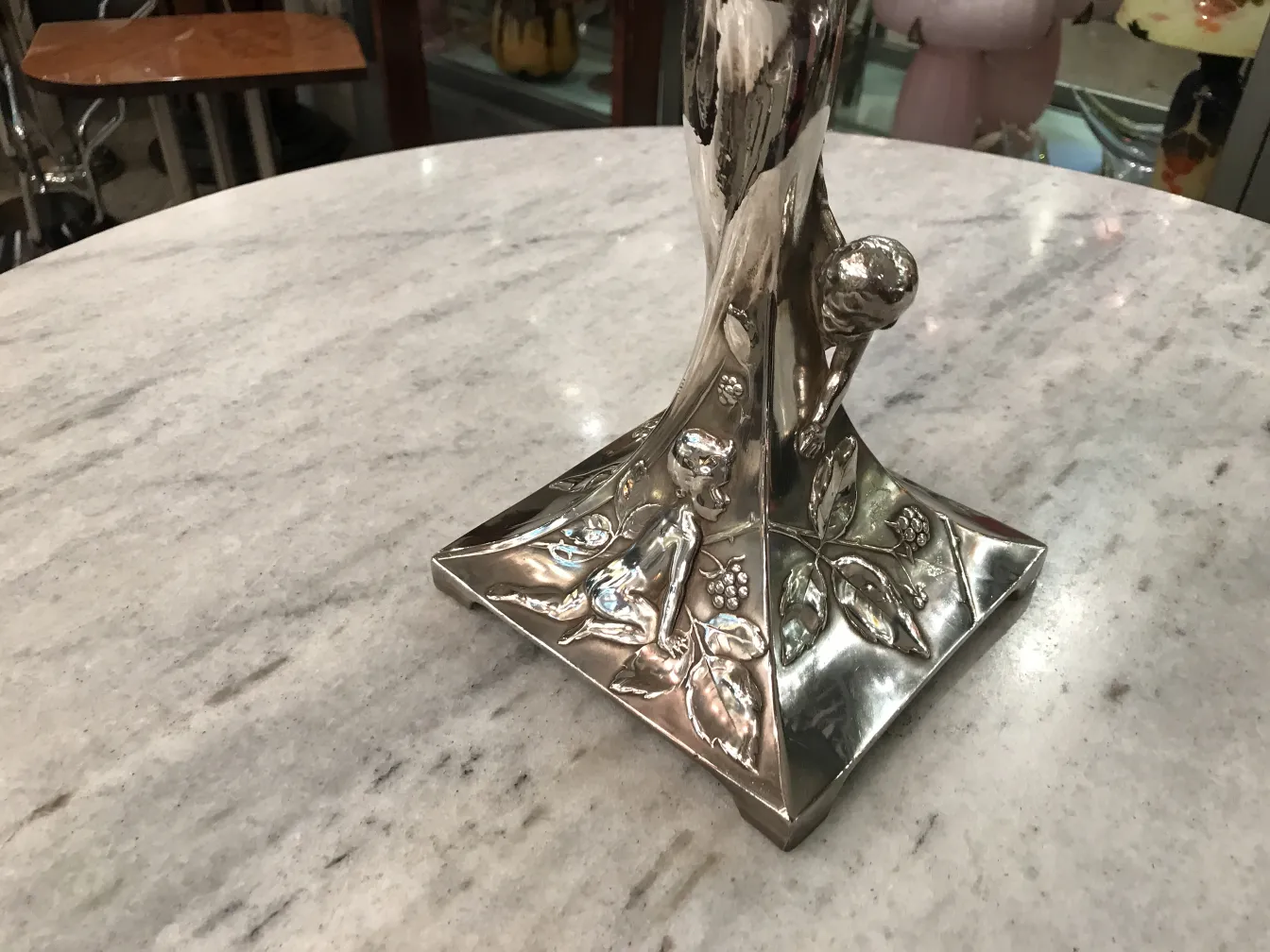 wmf centerpiece antique with floral base details