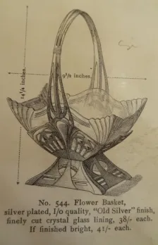 cesta decorativa wmfd centro di tavola con manici antichi