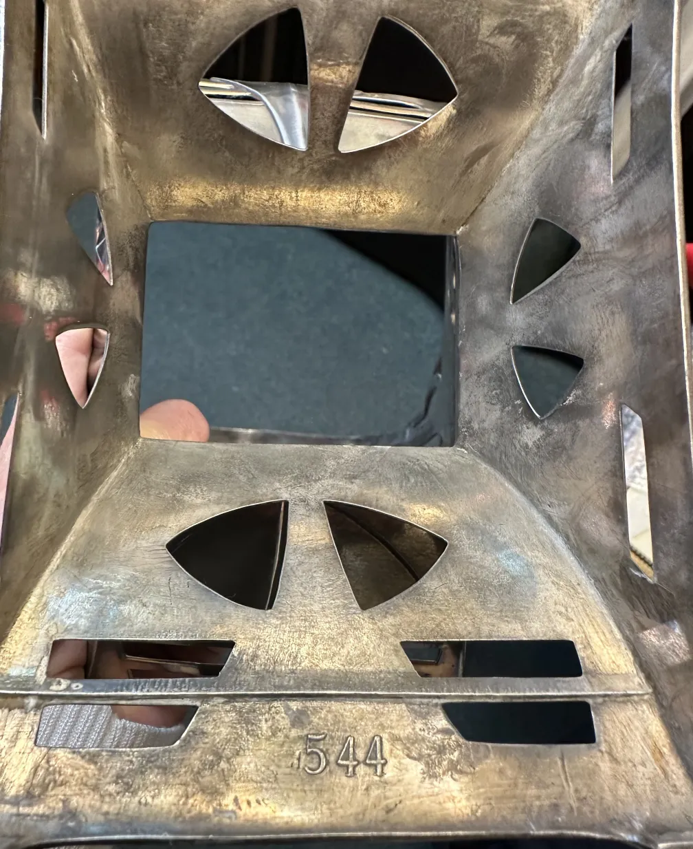 antique WMF centerpiece with open design and cutouts