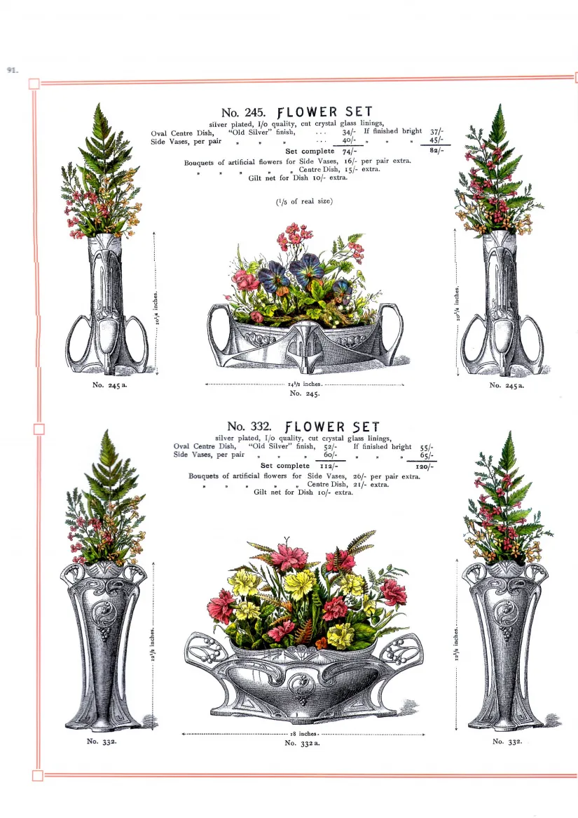 jardinera wmfs con flores artificiales en un entorno antiguo