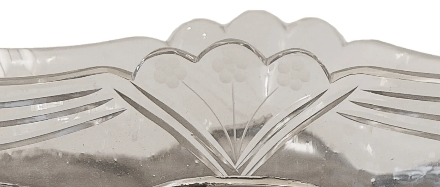 antique wmff centerpiece with floral design