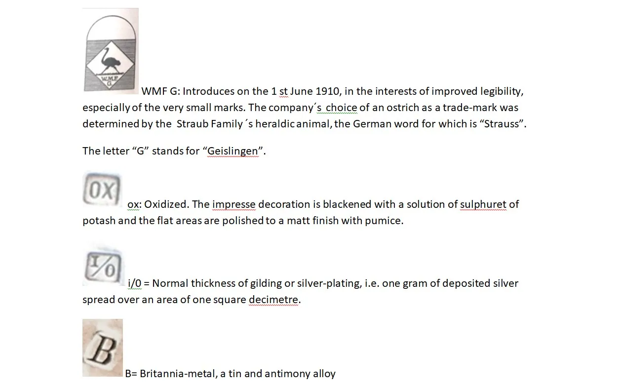 Centre de table WMF antique avec des formes élégantes dans un cadre classique.
