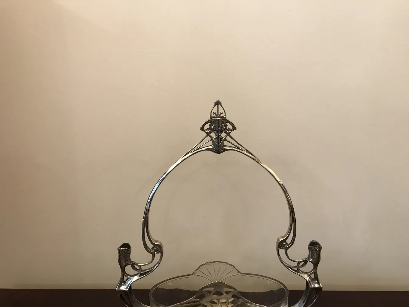 antique wmf centerpiece with ornamental details and elegant support, perfect for decoration