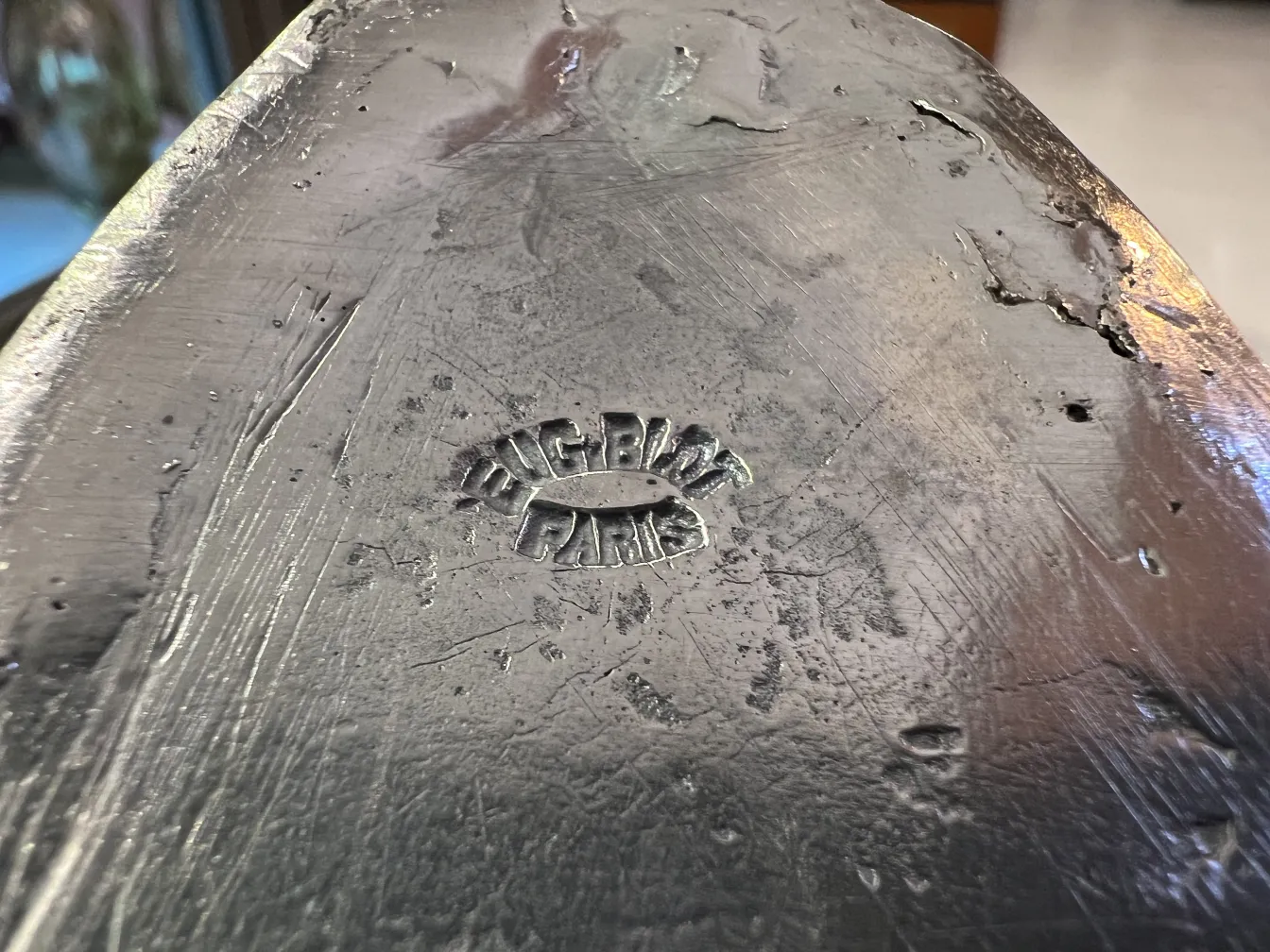 antique jar with visible marks and texture