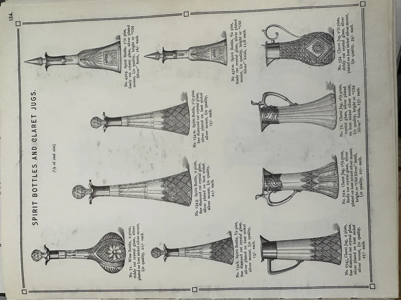 古いWMF水差しがページに表示されています