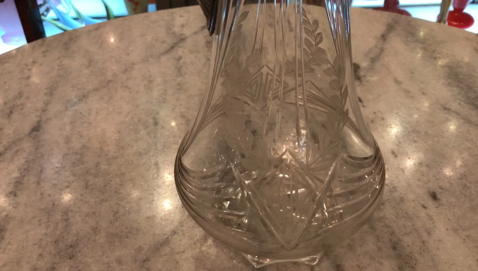 Two antique jars wmff on a marble surface