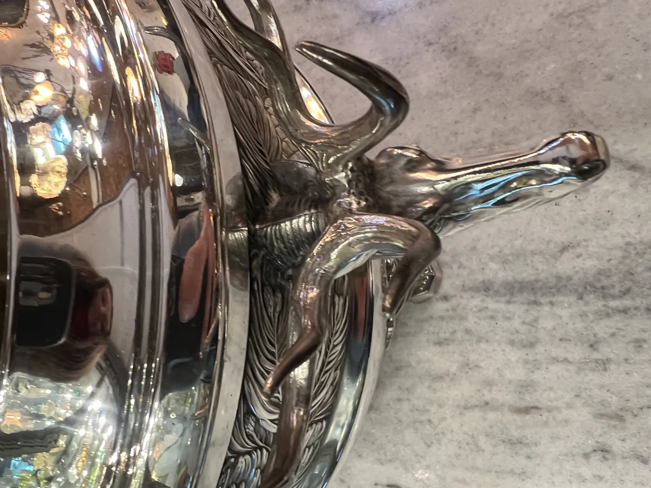 Antike WMF-Bowle mit einzigartigen Ornamentdetails