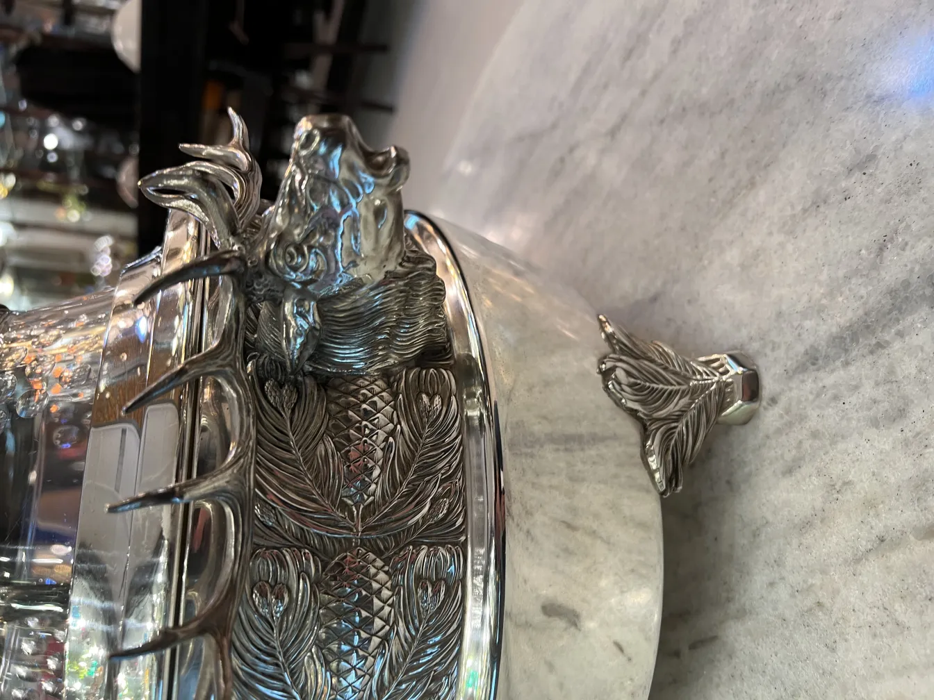 Bol à punch ancien WMF avec décorations détaillées et design élégant