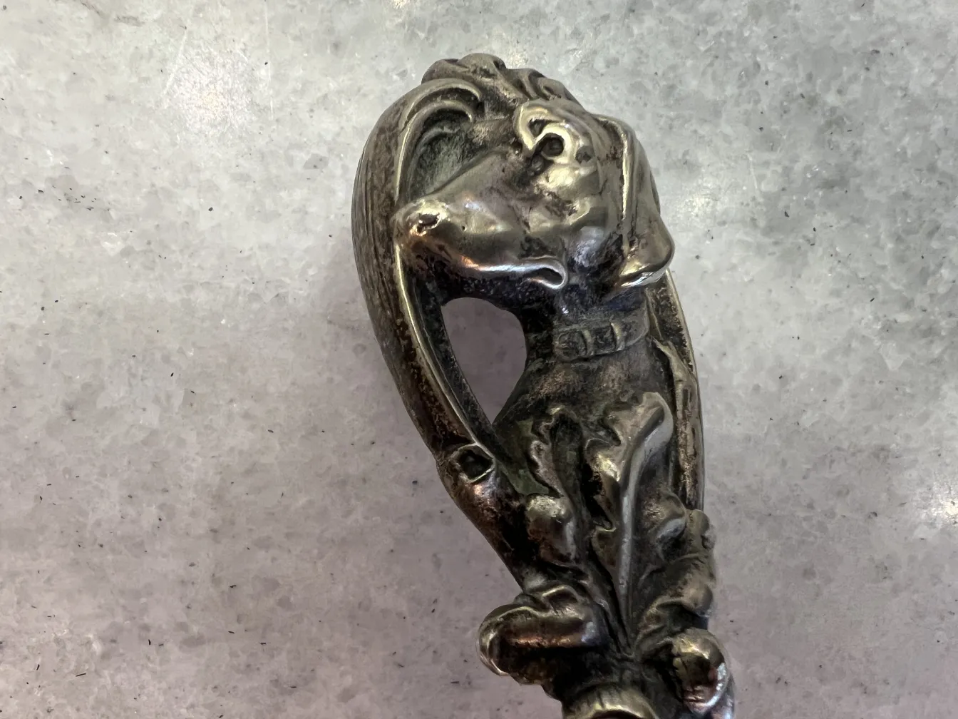 bol à punch ancien wmfs avec tête de chien sculptée