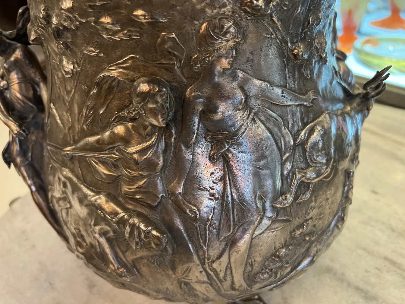 bol à punch wmfi ancien avec détails décoratifs en relief