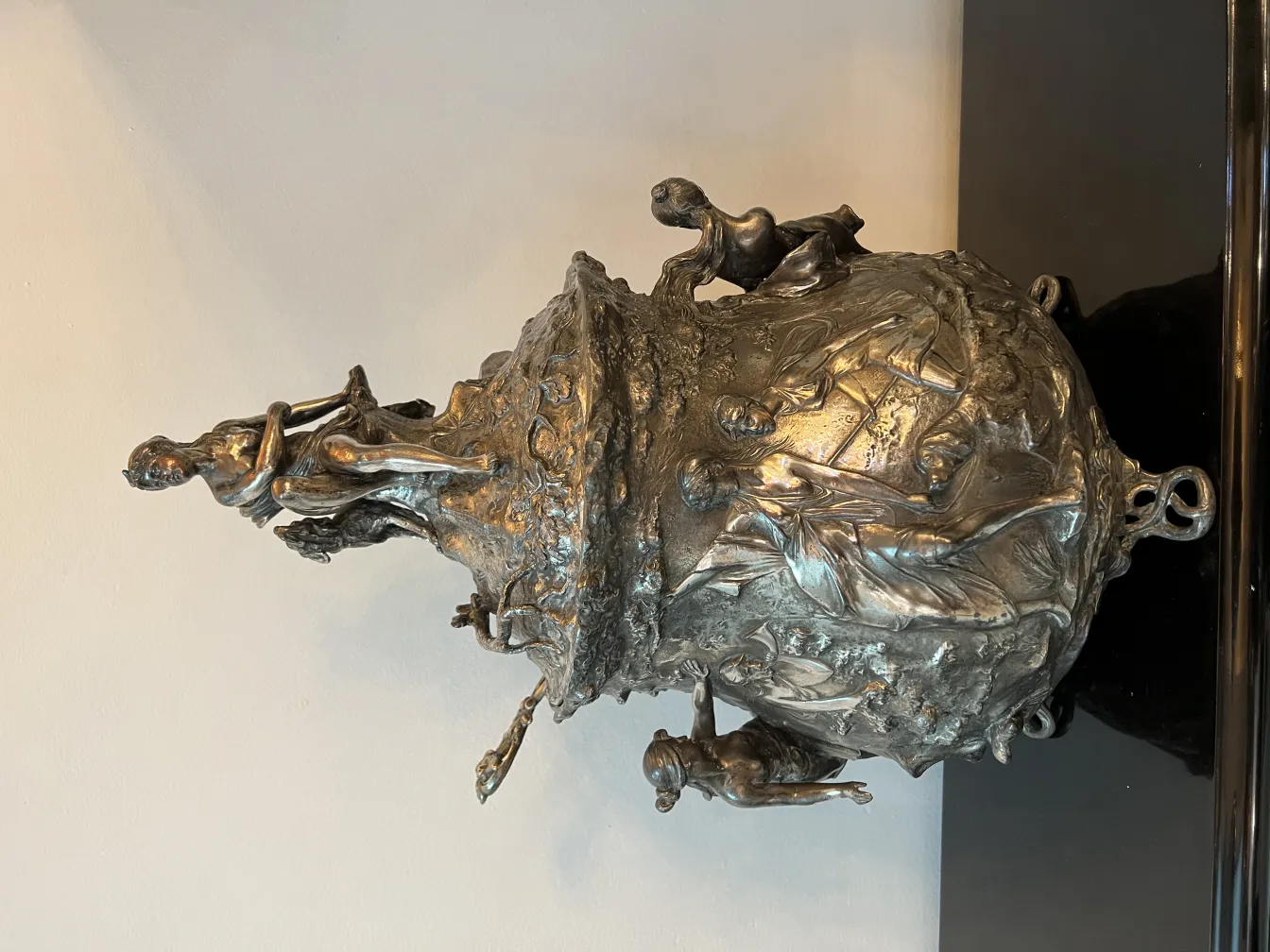 ciotola da punch WMF antica decorativa con figure