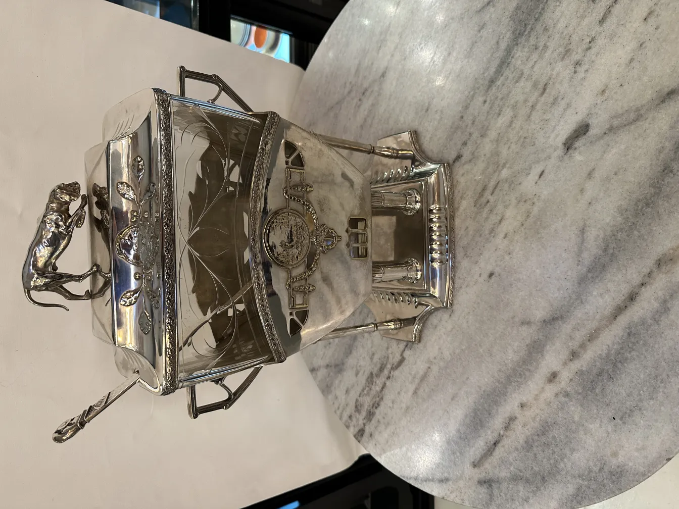 古董潘趣酒碗WMF带复杂装饰