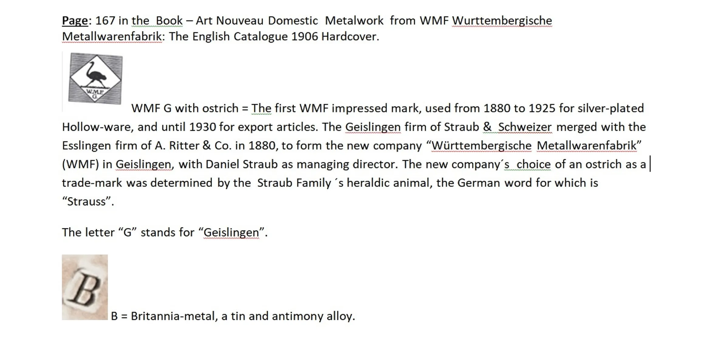 古いアンティークレタートレイwmFのアートディテール