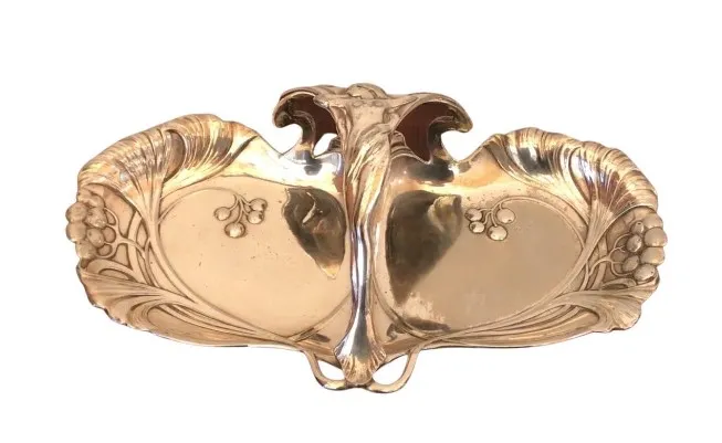 Plateau de cartes ancien WMF avec détails ornementaux