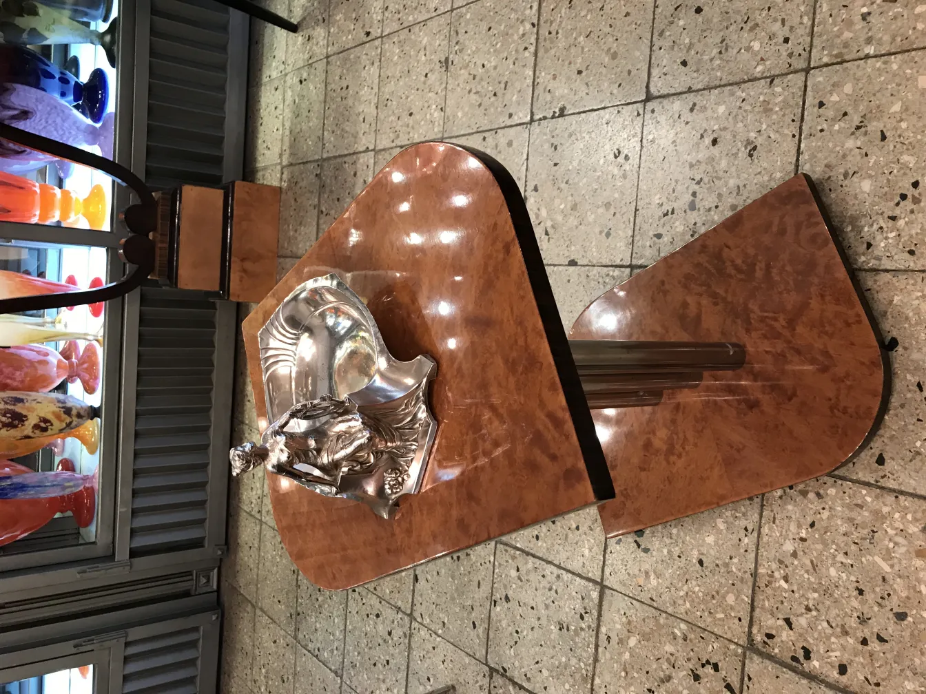 antikes WMF Kartenfach mit dekorativer Figur