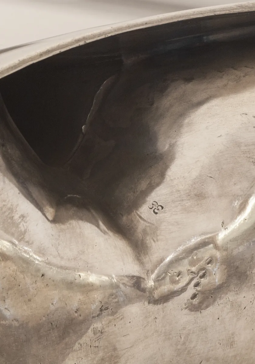 앤티크 편지 트레이 WMF의 세부 사항, 우아한 디자인