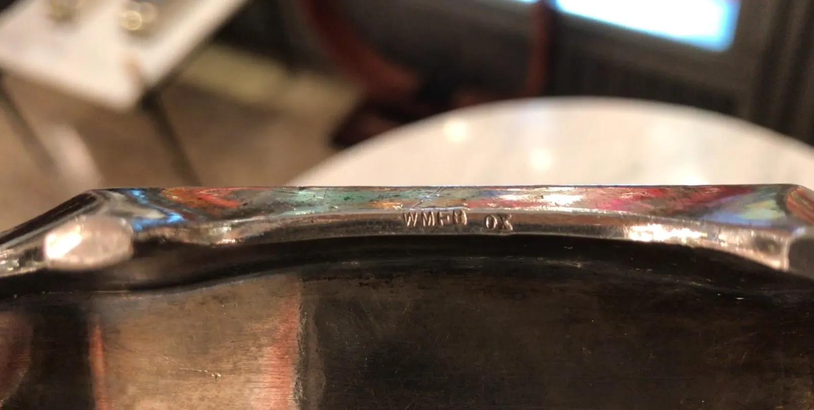 アンティークレタートレイWMF、装飾的なセッティングのエレガントなデザイン