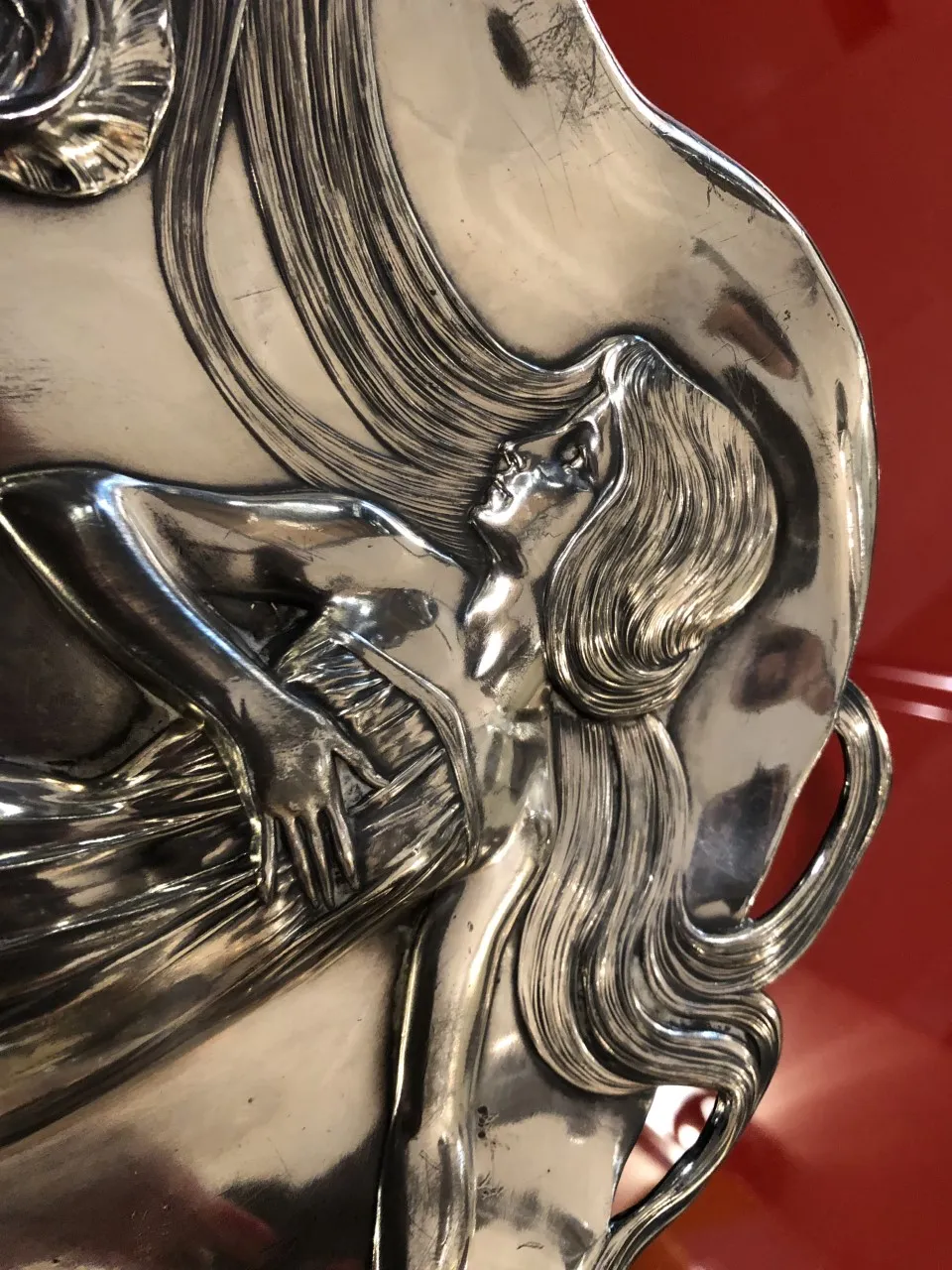 古董卡片托盘，带有细致的设计