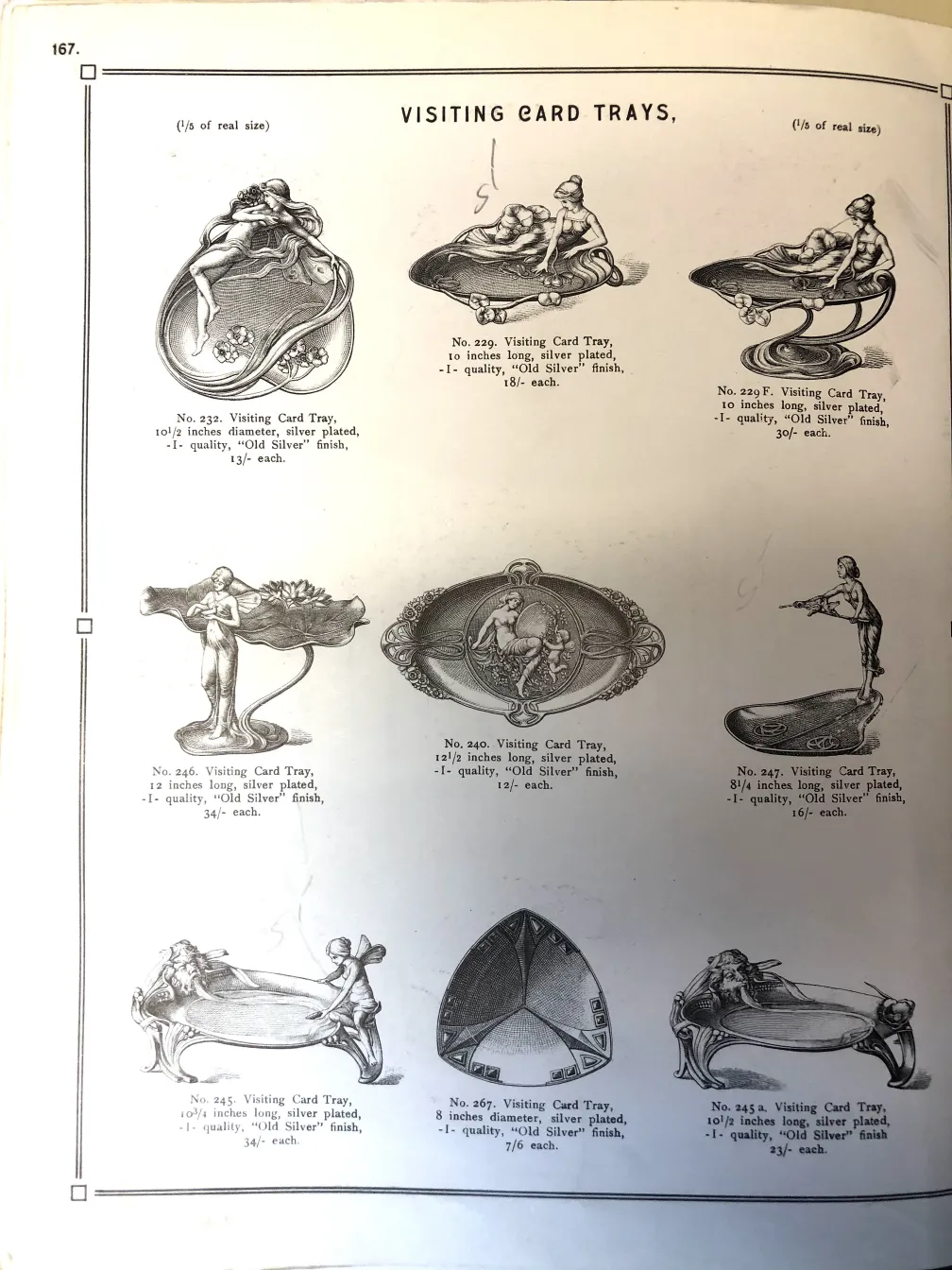 Vassoio per carte antico WMF con dettagli artistici e figura femminile in stile classico, circondato da elementi decorativi.